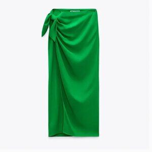Zara | Skirts | Nwt Zara Pareo Skirt Green - Small - NWT